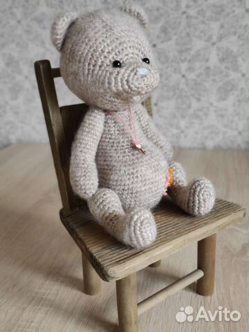 Вязаные игрушки мишка новый ручная работа
