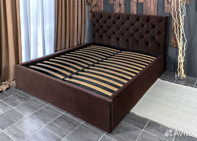 Кровать 140х200 Барокко шоколад
