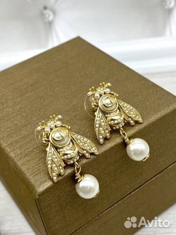 Серьги dior с жемчугом (premium)