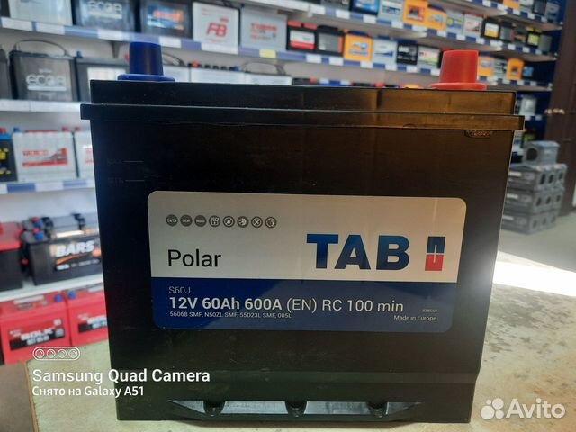 Акб 60Ач Tab Polar Jis