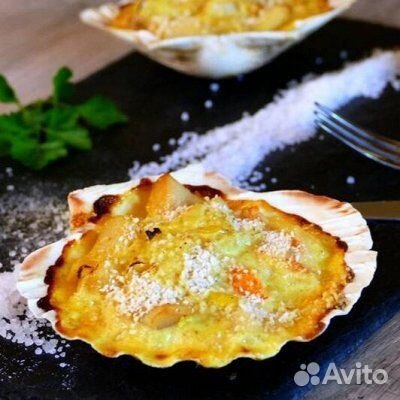 Морской гребешок фаршированный