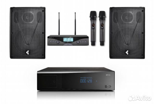 Караоке аст мини + микрофоны mаdmic x5 + колонки