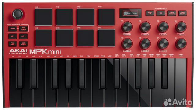 Midi-клавиатура akai MPK Mini MK3 (красная)