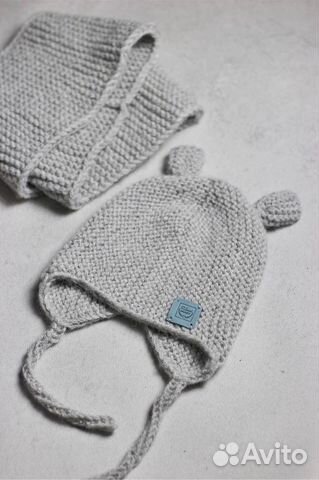 Комплект детский шапка+шарф новый