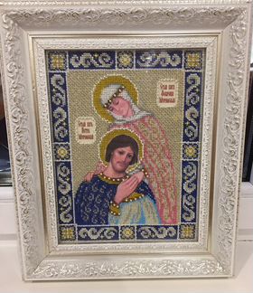 Икона бисером Св. Петр и Феврония