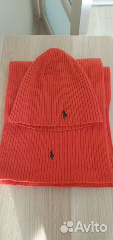 Шапка с шарфом женская Polo Ralph Lauren
