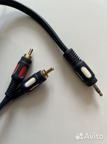 Кабель Jack 3,5 на 2 тюльпана (позолоченные)