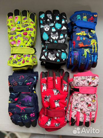Детские перчатки непромокаемые на 6-8 лет