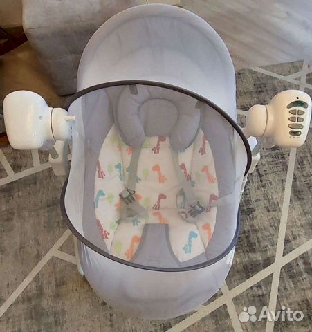 Детские электронные качели шезлонг