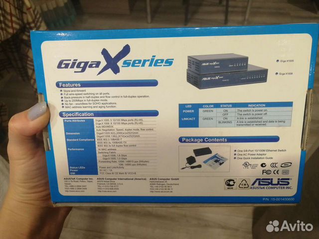 Коммутатор asus GigaX-1008