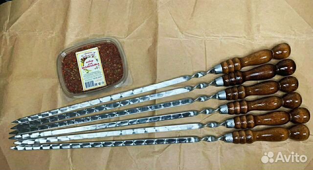 Шампура с деревянной ручкой