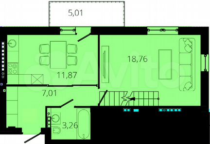 3-к. квартира, 63 м², 3/3 эт.
