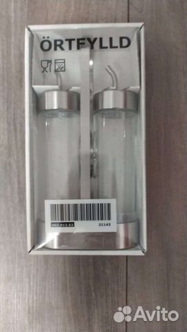 Набор для масла,уксуса,Икея на подставке новый