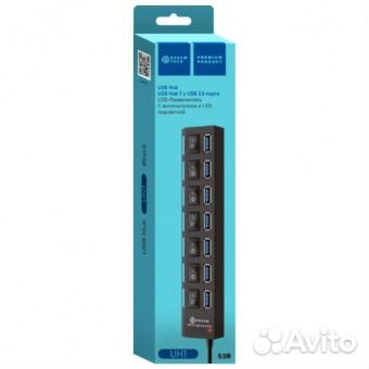 Концентратор USB HUB 7 гнезд, 57918