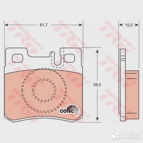 GDB987 Комплект задних тормозных колодок