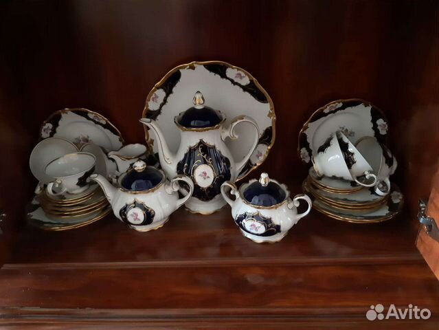 Чайный сервиз кобальт гдр cobalt торг