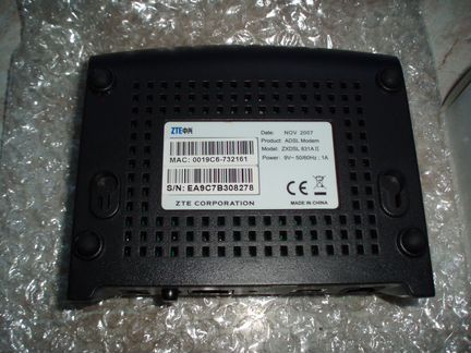 Adsl Modem (модем и роутер) ZTE zxdsl 831AII Стрим