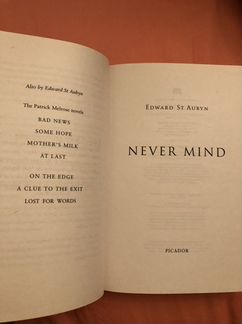 Книга на английском Edward St Aubyn 
