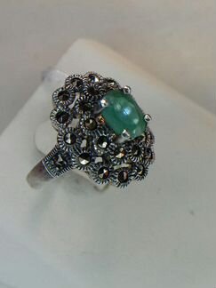 Серебро 925 проба,Комплект новый с Изумрудами