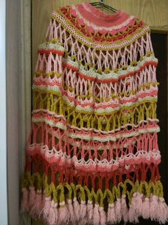 Пончо ажурное