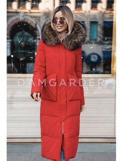 Пуховик красный новый женский зимний