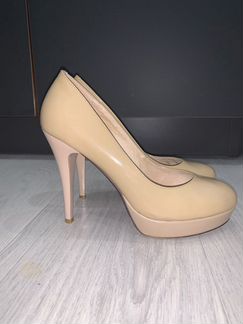 Туфли бежевые из натуральной кожи