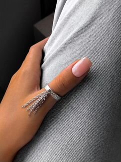 Серебряное кольцо кисть