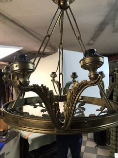 Старинная бронзовая люстра