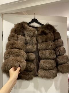 Шуба из песца под соболь