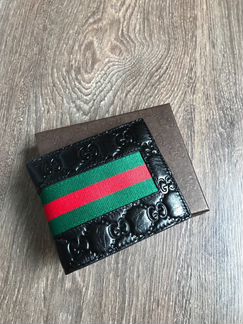 Бумажник Gucci signature кошелек гуччи черный