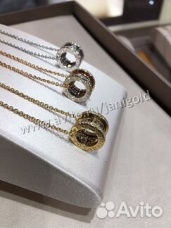 Золотой кулон с бриллиантами Булгари bvlgari