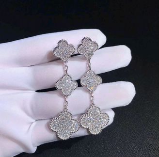 Золотые серьги Van Cleef 4.01 карат