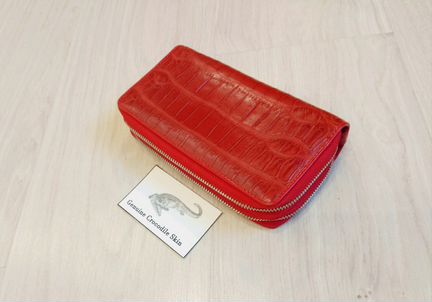 Кошелек клатч портмоне из кожи крокодила натур