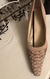 Италия, Giotto, туфли с кожей питона, нежная замша