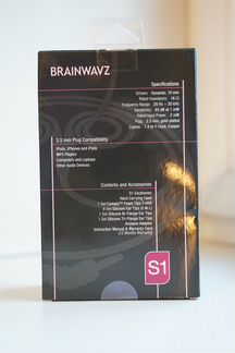 Наушники Brainwavz S1 (новые, в упаковке)