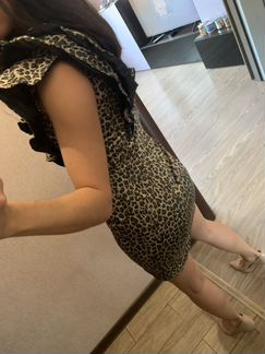 Коктейльное леопардовое платье River Island