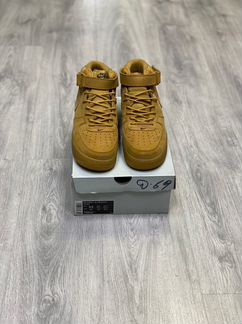 Nike Air Force 1 горчичные высокие мужские