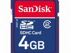 SanDisk sdhc Card 4GB Class 2 объявление продам