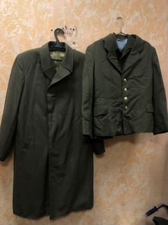 Военный китель,рубашка,плащ