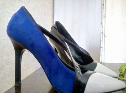 Кожаные с замшей туфли Carlo Pazolini 37р