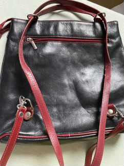 Кожаная сумка рюкзак