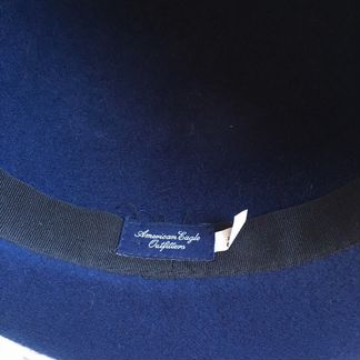 Шляпа синяя шерстяная