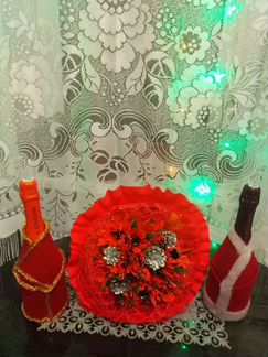 Букет и шампанское