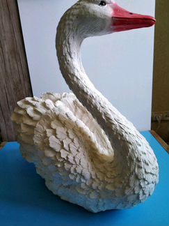 Лебедь большой. Фигура из гипса. Ручная работа