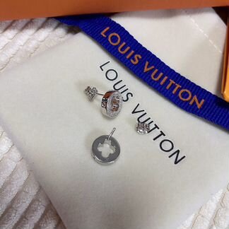 Серьги серебро Louis Vuitton
