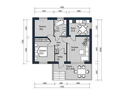 Проект vineta 70 м2