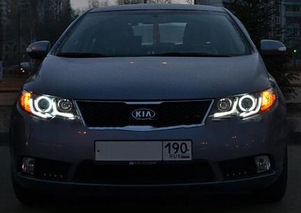 Тюнинг фары Киа Церато 2 2009-2013 модель-3, линза