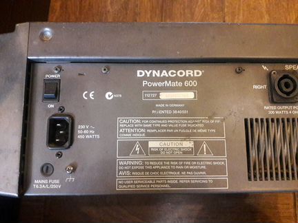 Dynacord powermate 600 микшерный пульт