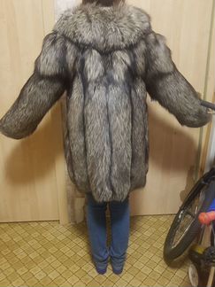 Шуба чернобурка