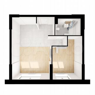 1-к апартаменты, 44.7 м², 4/28 эт.